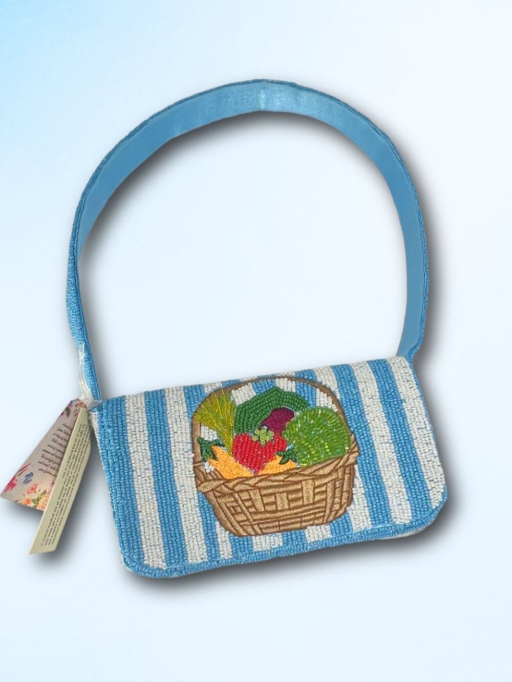 NWT Sol and Mer Beaded Veggie Shoulder Bag Coquette Y2K Purse